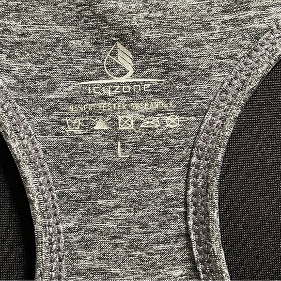 Icy zone Black Racer Back Work Out Tank Size Large - Picture 6 of 6